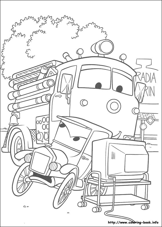 Plansa de colorat cu Cars pixar 131 37